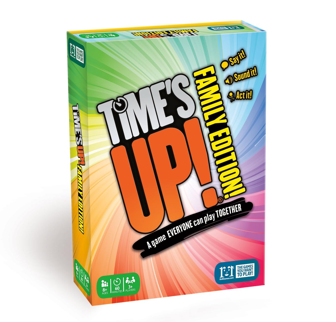 R&R Games Time's Up! Family Edition cover, perfect for lively family game nights.