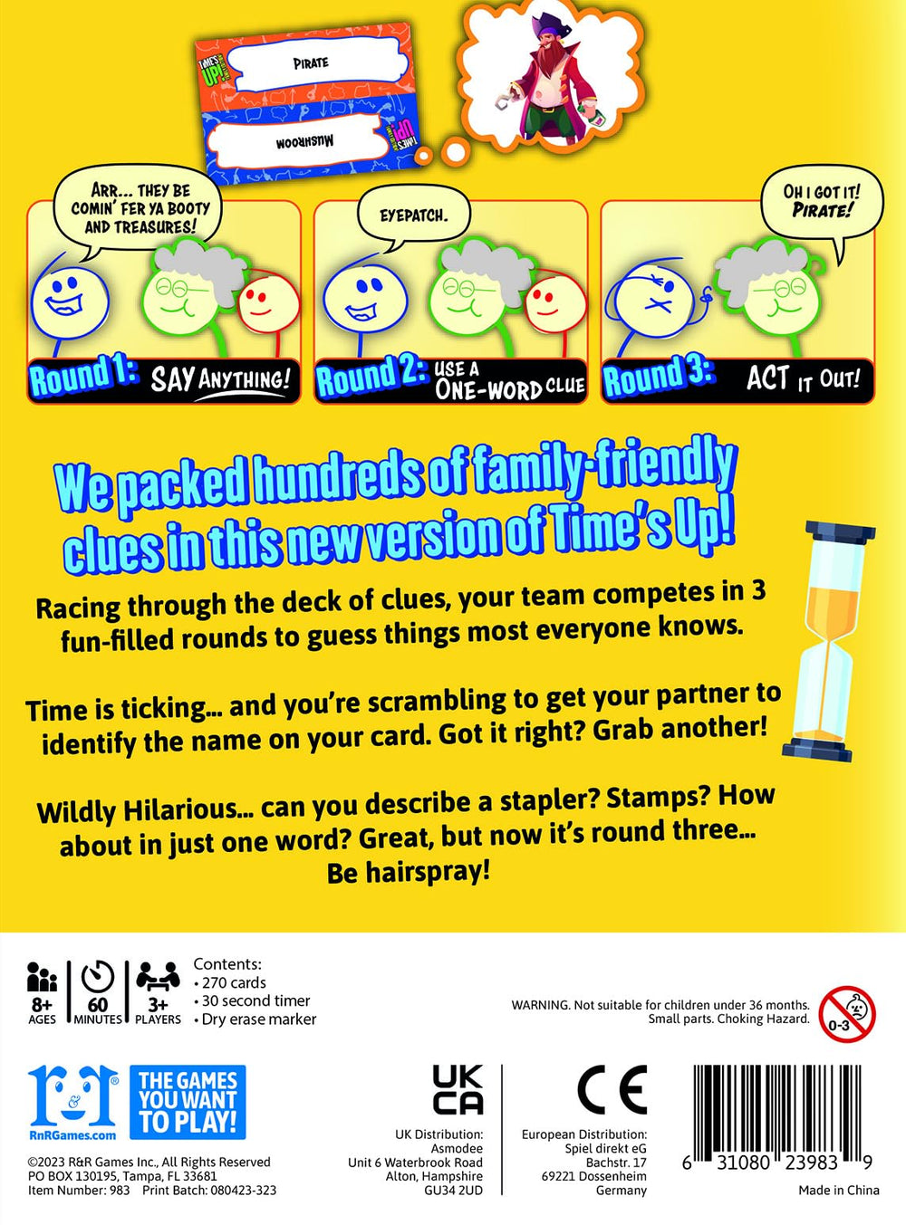 R&R Games timer shows 30-second pace for energetic rounds.