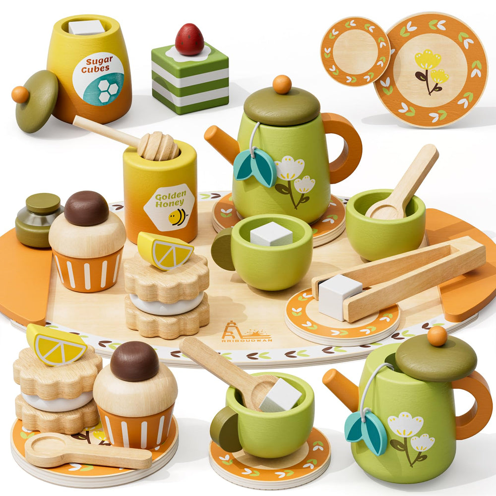RRIBOUDWAN play scene with kids enjoying a tabletop tea party.
