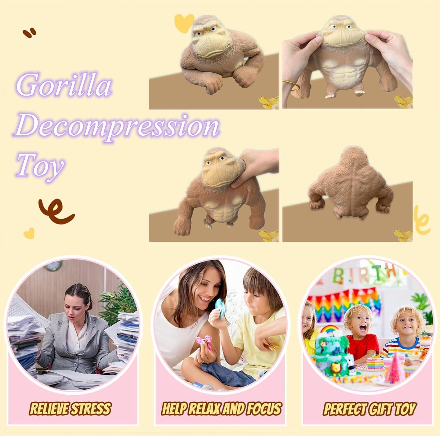 RRSDJJ easy-to-clean stress relief toy for quick reset