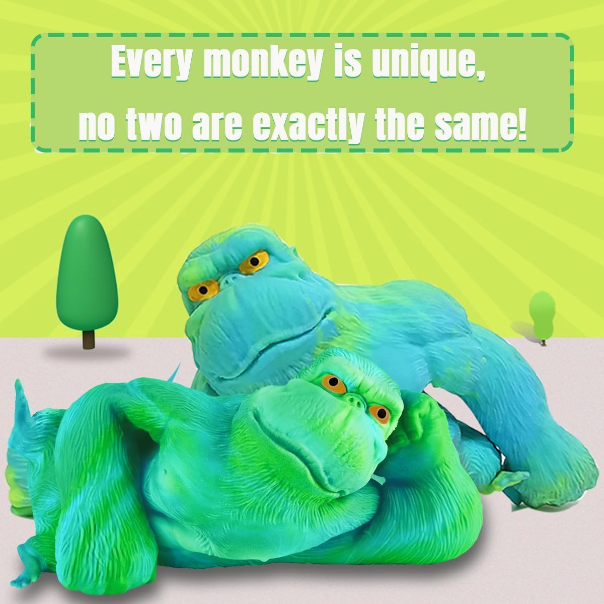 RRSDJJ gorilla stress relief toy blue enhances focus.