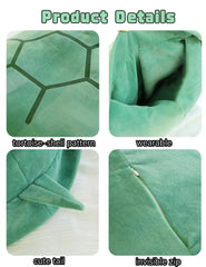 Rruonshully giant turtle cushion made with soft stretch fleece for lounging.