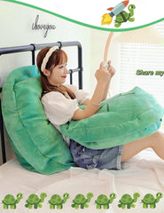 Rruonshully turtle shell pillow used as a unique home decor accent.