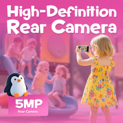 Rseaay Kids Smart Phone 5MP camera with filters enables creative photos.