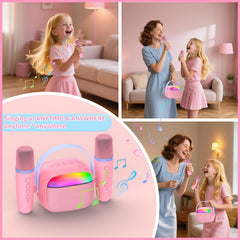 RSSIDOL mini karaoke’s portable design and handle ease on-the-go play.
