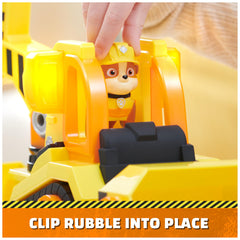 Rubble & Crew Bark Yard Deluxe Bulldozer lights add dramatic playtime.