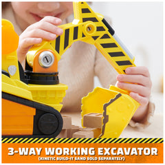 Rubble & Crew Bark Yard Deluxe Bulldozer lights up and produces sounds for action play.