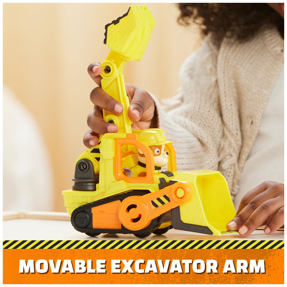 Rubble excavator toy with working arm supports creative construction scenarios.