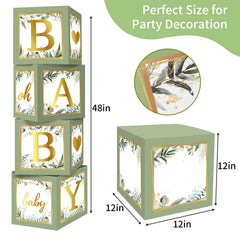 RUBFAC sage green baby boxes with easy assembly for quick setup.