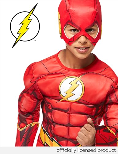 Rubies The Flash gauntlets complete the authentic hero silhouette.