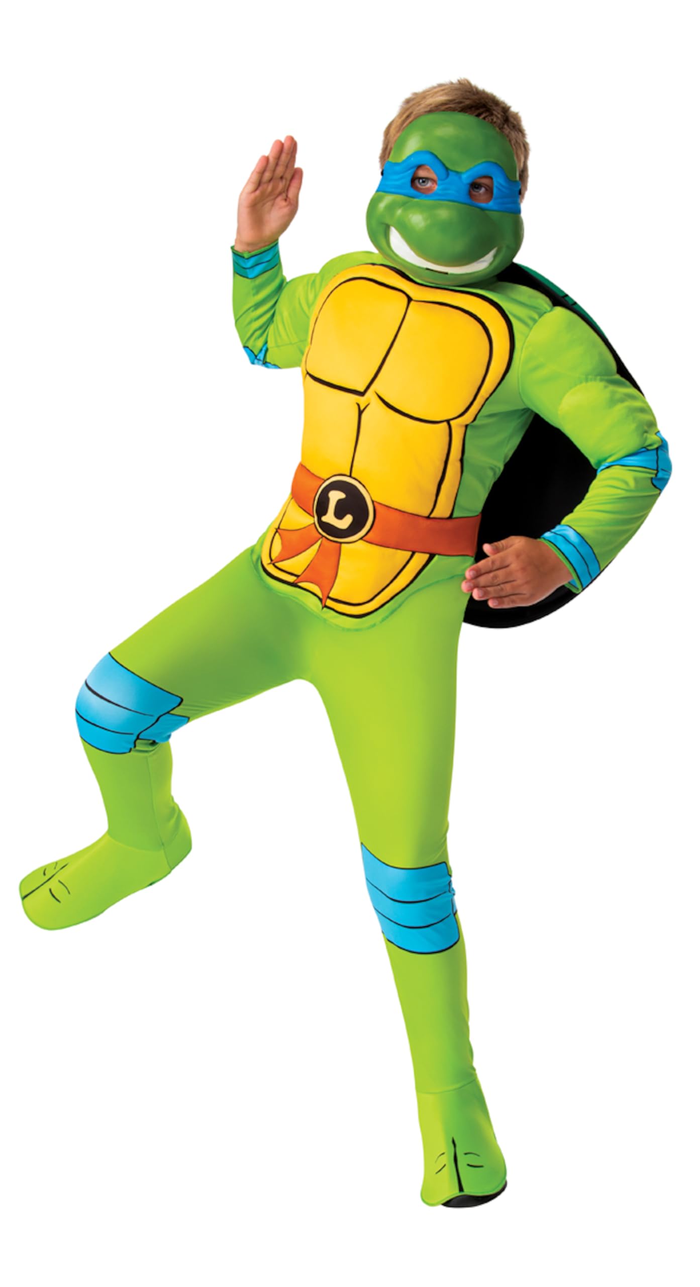 Rubies Leonardo costume jumpsuit for kids, comfortable hero wear for playtime