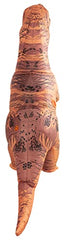 Rubies Original T-Rex inflatable costume front close-up with zipper.