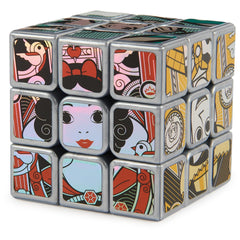 Rubik’s Disney100 Platinum Cube collection display, perfect for shelves and gift ideas.