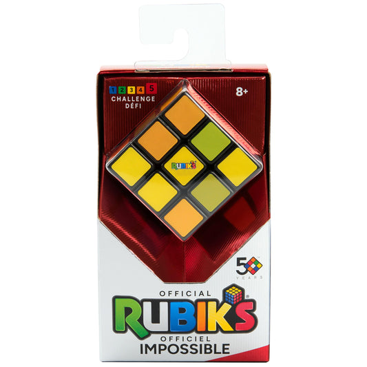 Rubik's Impossible Cube 3x3 iridescent tiles shifting colors from different viewing angles.