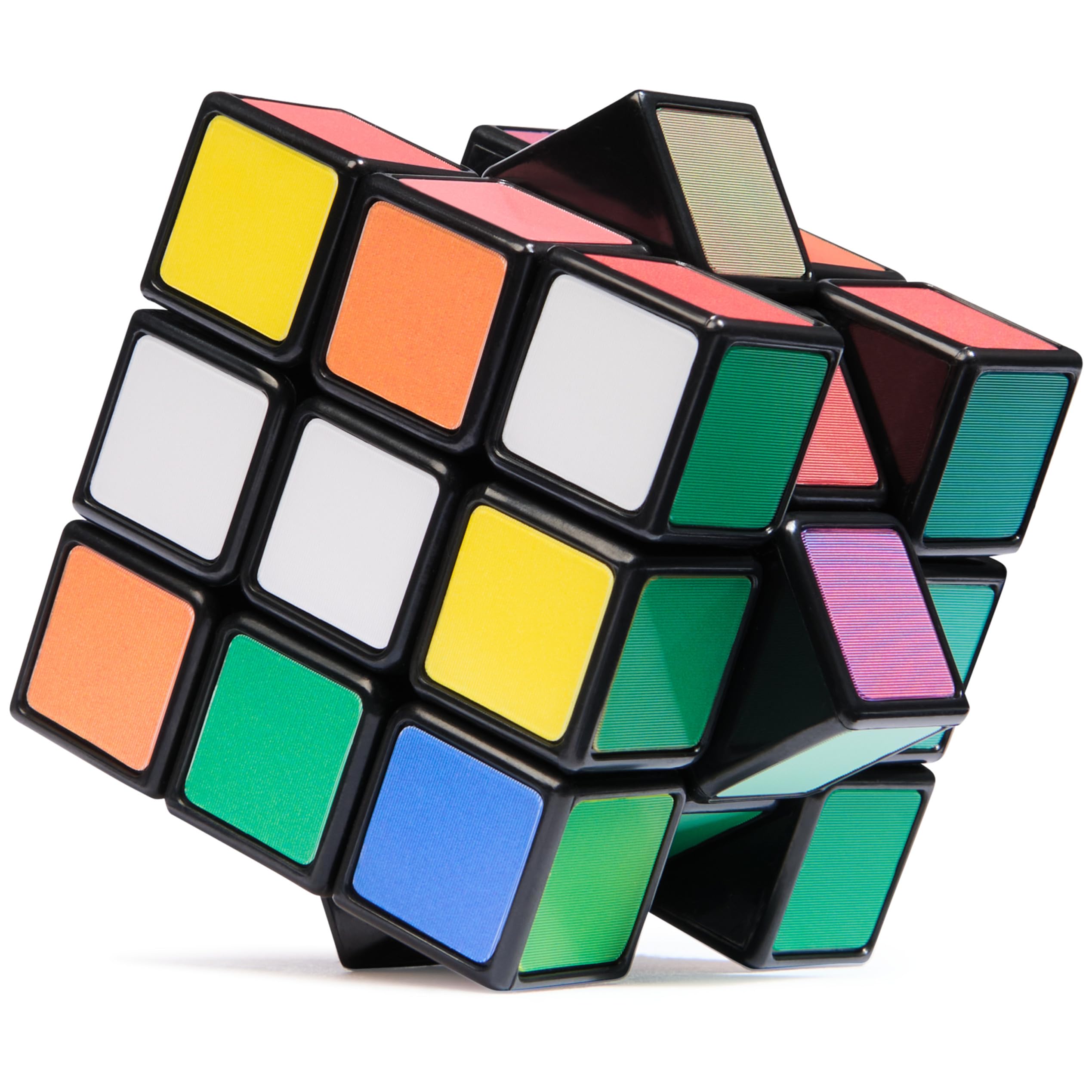 Rubik's Impossible Cube 3x3 rotating mechanism for smooth, fast play.