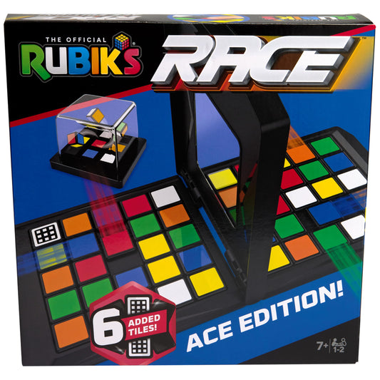 Rubik's Race Ace Edition game setup ready for two-player competition