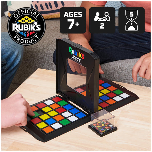 Rubik's Race Ace Edition scrambler tiles in motion for rapid challenges
