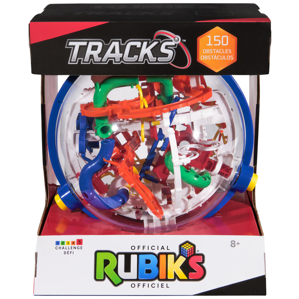 Rubik's Tracks 150 sphere in action, a tactile challenge for focus.