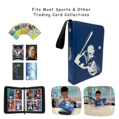 rucher baseball card binder with waterproof PU leather protects cards during travel