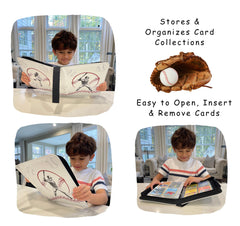 Inside view shows 50 double-sided sleeves holding 400 cards securely.