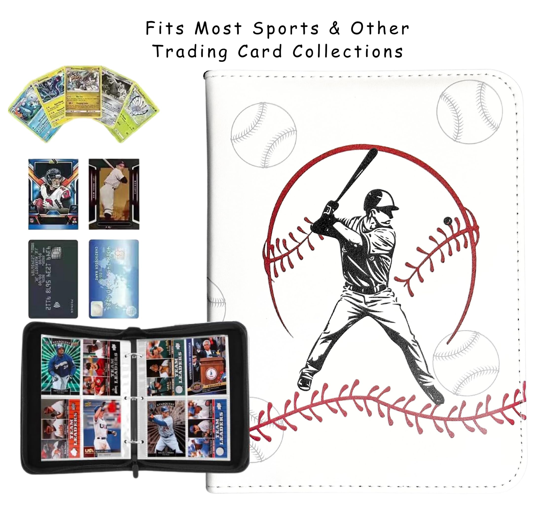 Spine view highlights compact 3-ring binder for easy organization.
