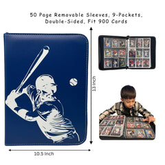 Rucher baseball card binder demonstrates versatile use for various card types.