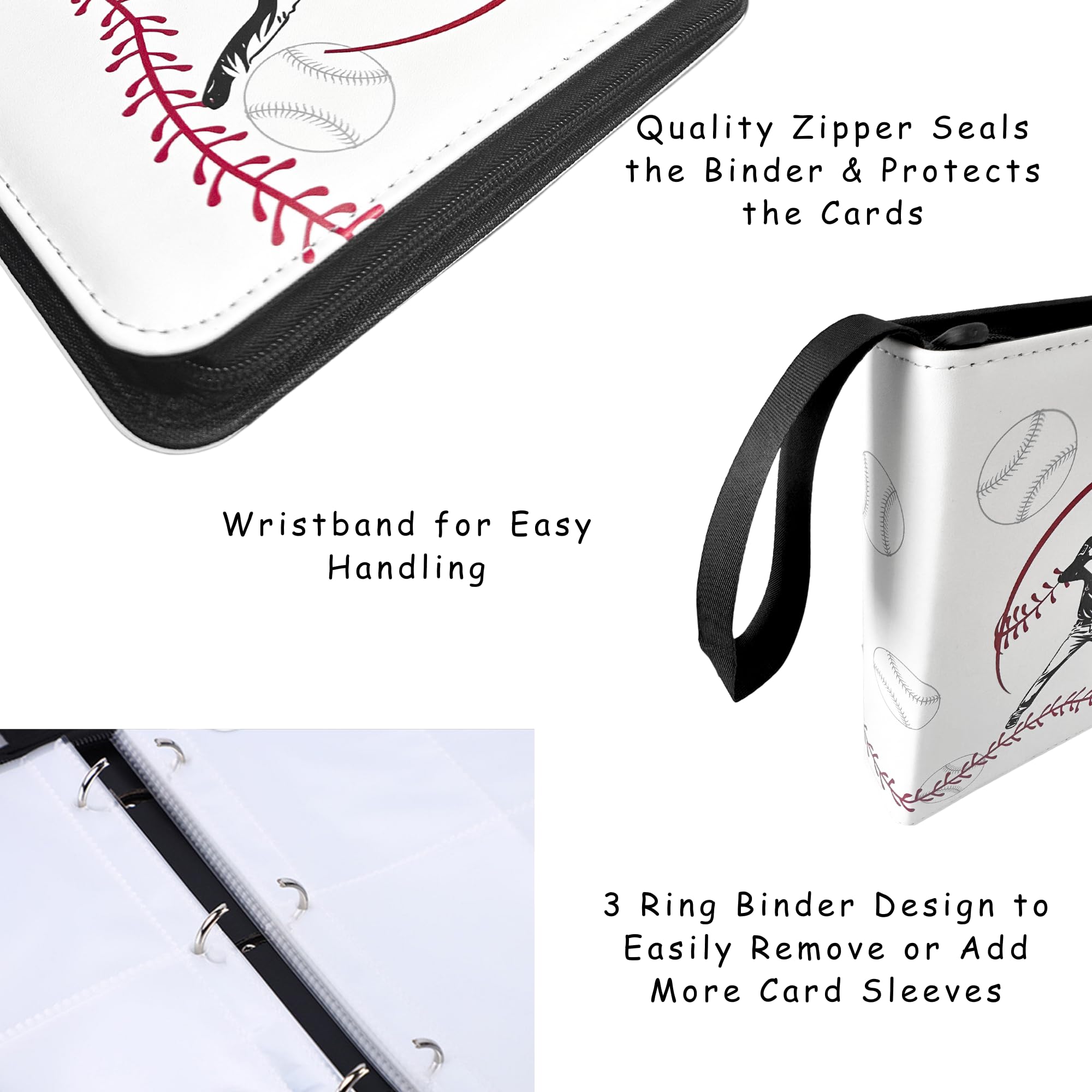 Rucher white cover binder shows off your collection with a stylish, sturdy finish.