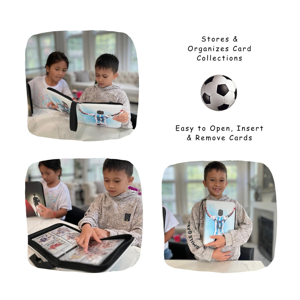 Rucher binder fits standard-sized trading cards across sports.
