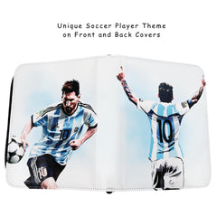 Rucher three-ring binder with zipper closure secures your collection.