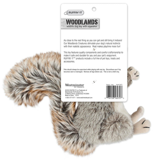 Close-up of fuzzy fur on Ruffin' It Woodlands squirrel plush