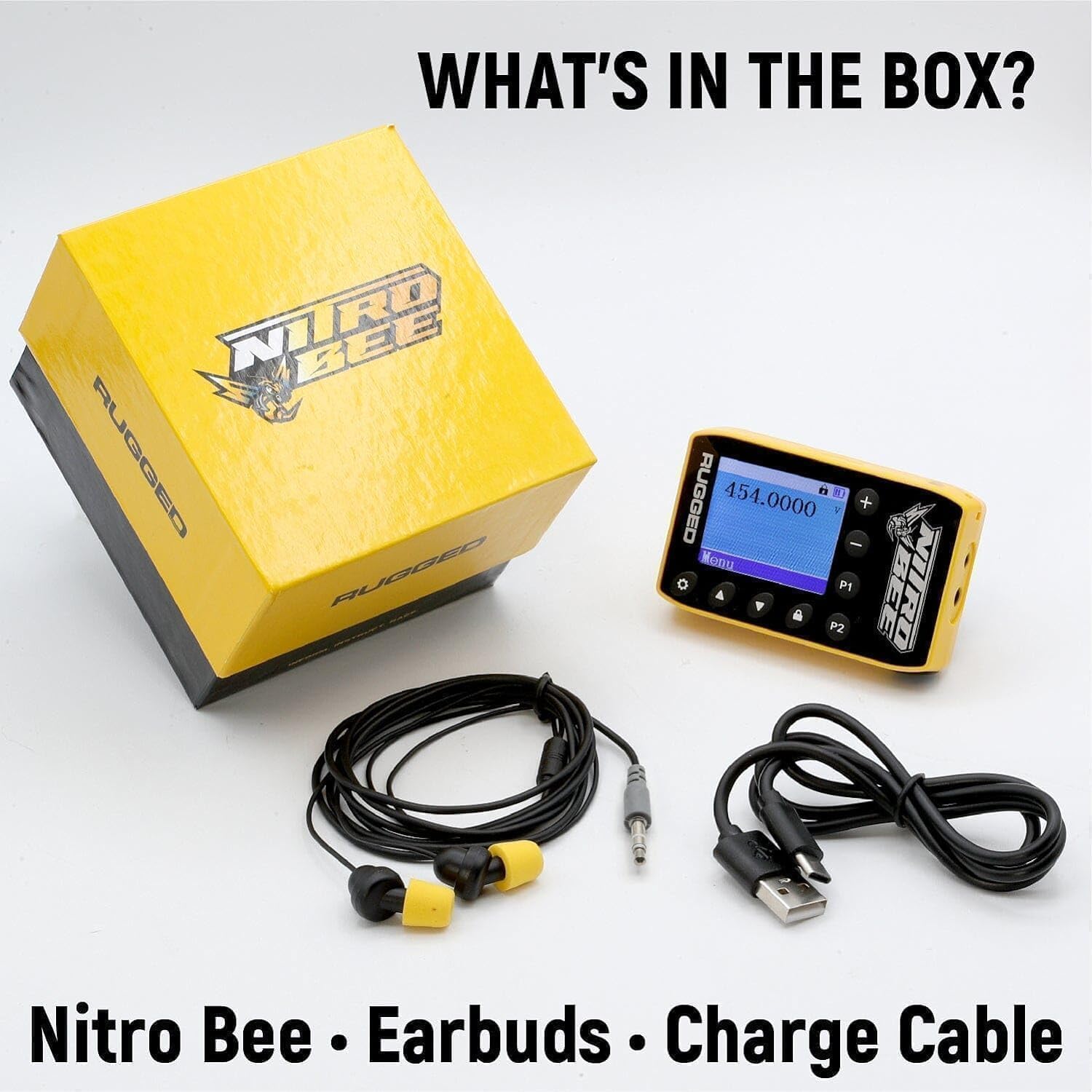 Rugged Radios Nitro Bee in use on track with driver communications.