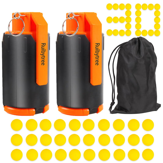 Ruibytree cs tactical plastic toy grenade 2-pack for quick Nerf battles.