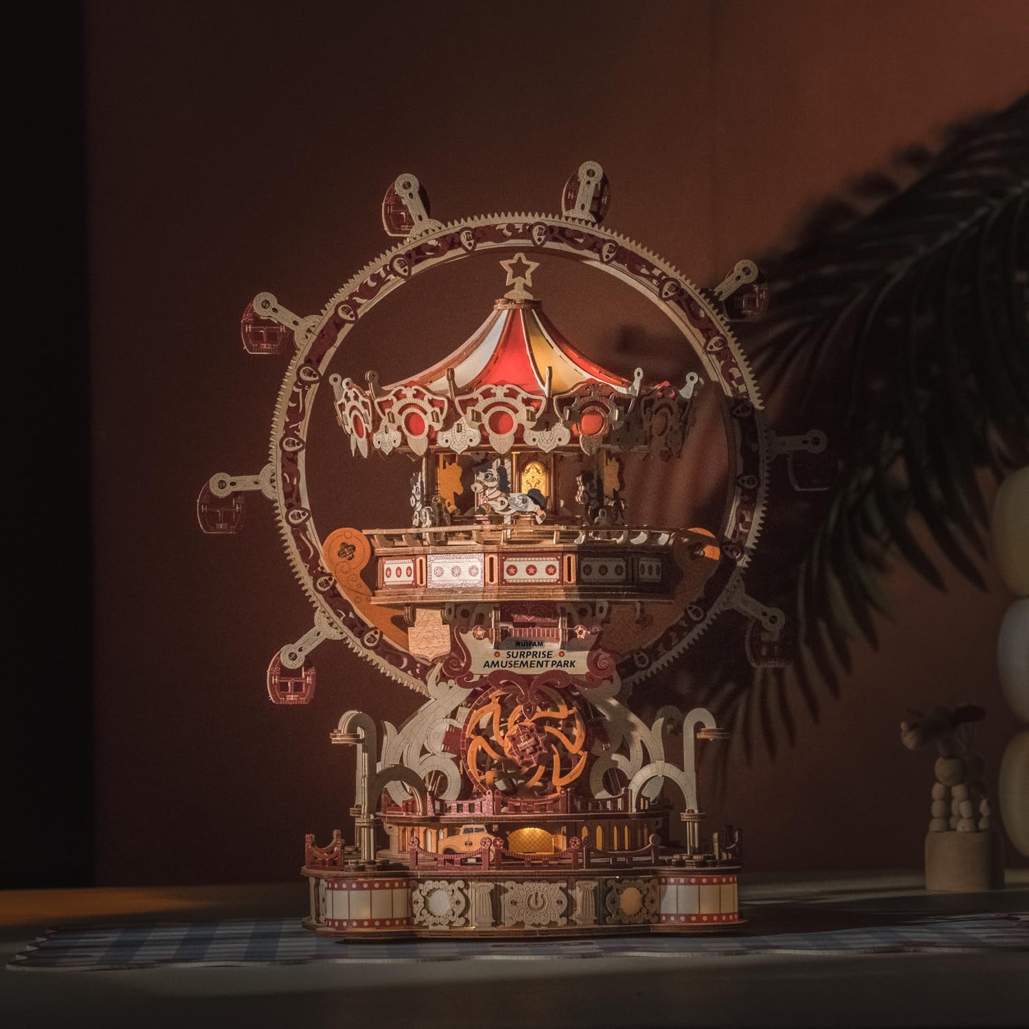RUIFAM 3D puzzle no-glue approach keeps assembly clean and elegant.