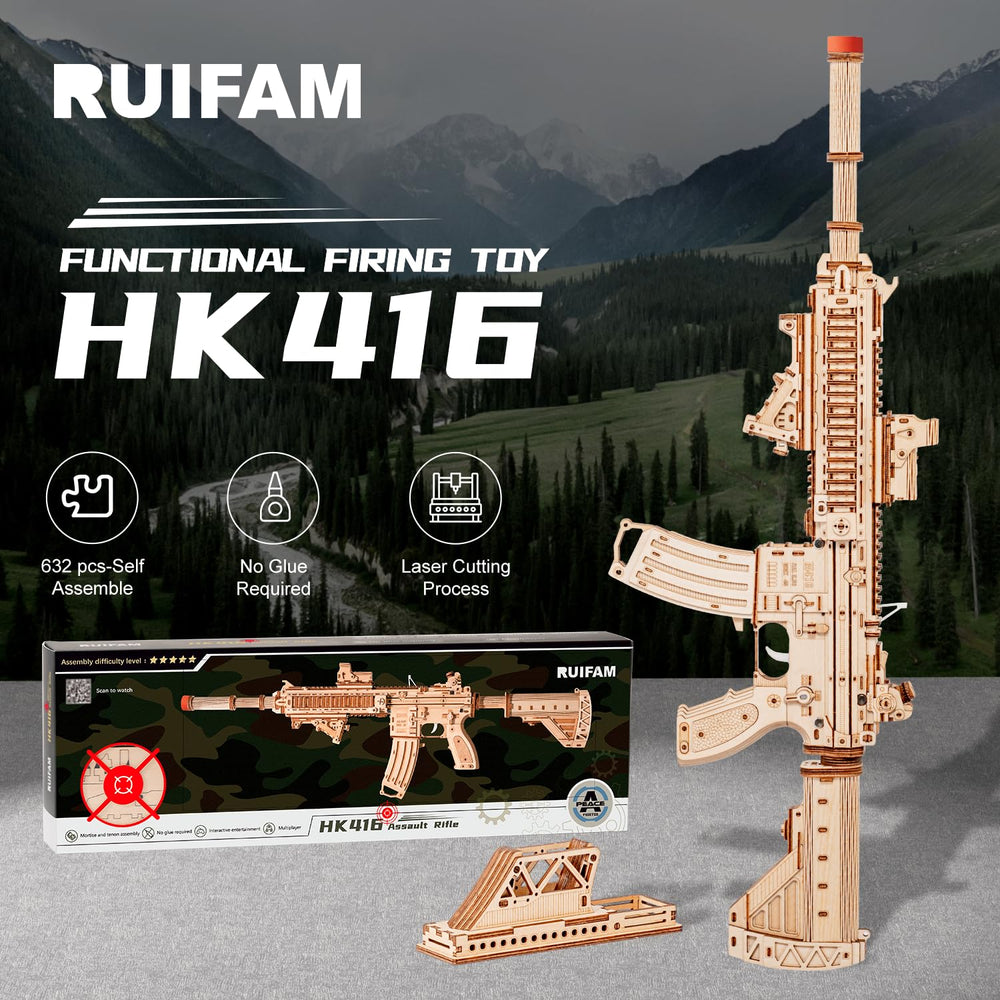 RUIFAM puzzle gun features two shooting modes for varied play