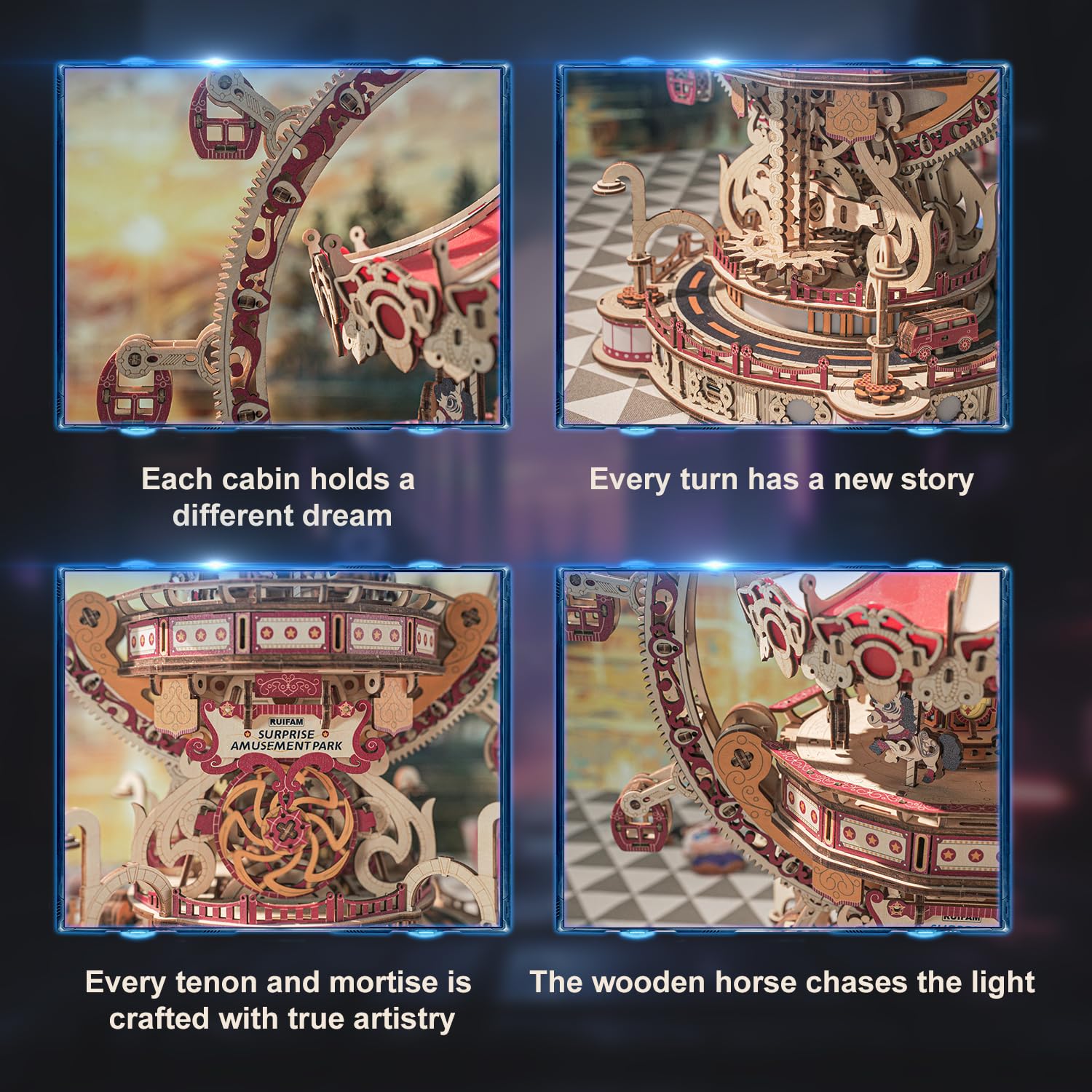 RUIFAM wooden puzzle desk decor adds refined art to any space.