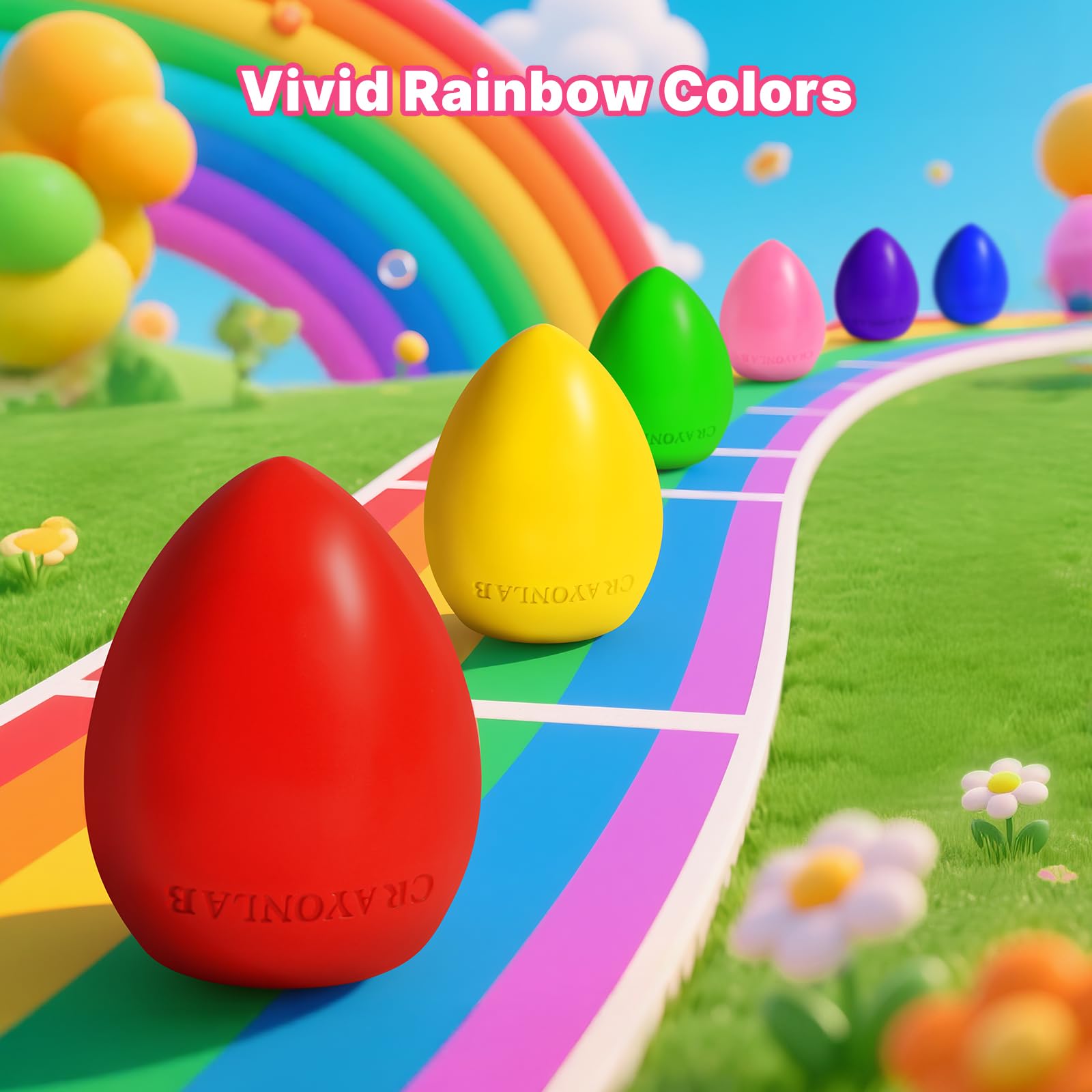 RuiHawk Egg Crayons educational color-learning through fun patterns.