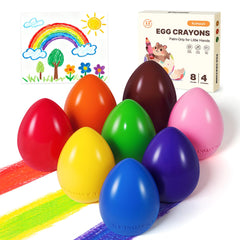 RuiHawk Egg Crayons with fruit patterns boost color recognition during toddler art sessions.