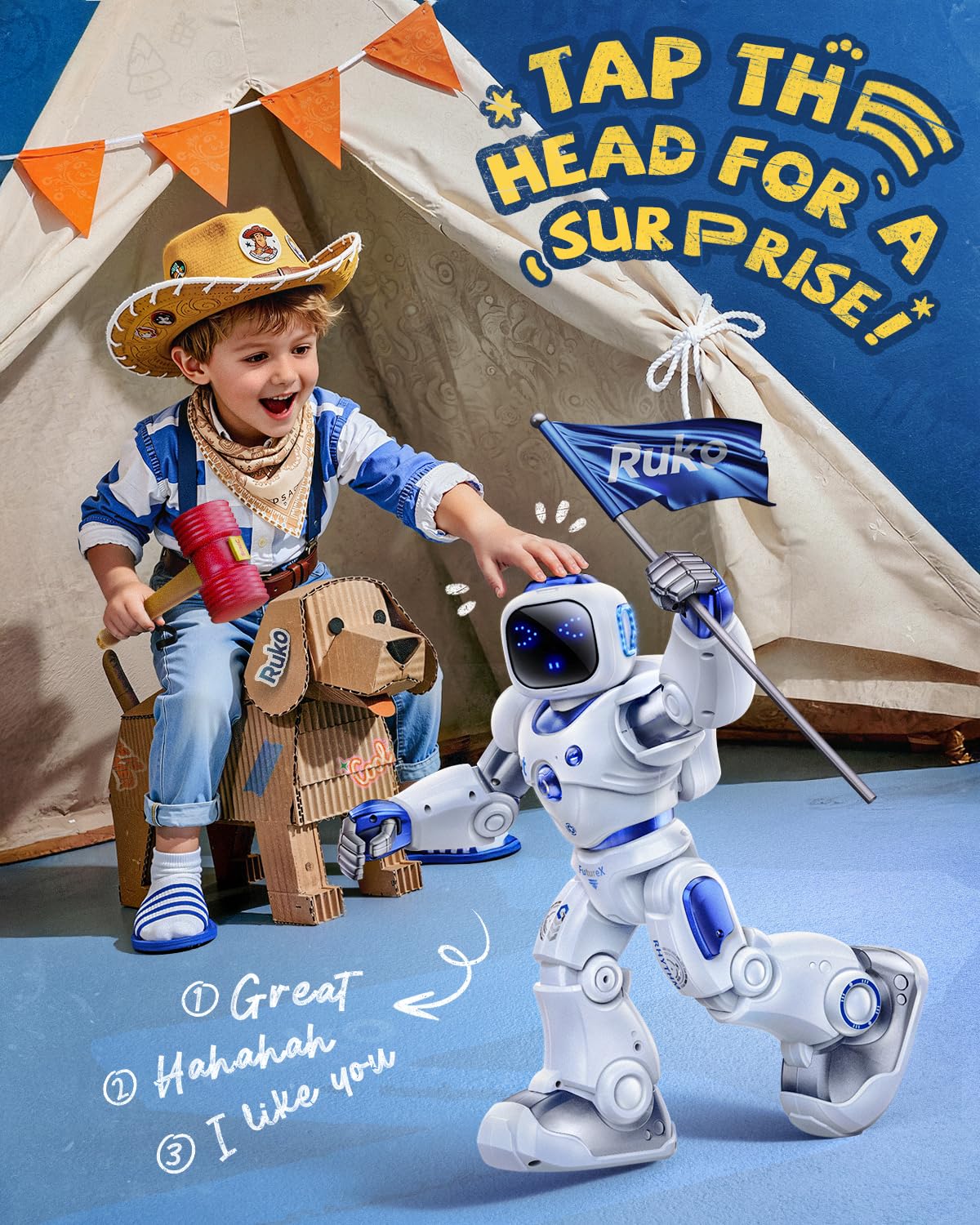 Ruko 1088 gymnastics and storytelling modes spark creative pretend play.