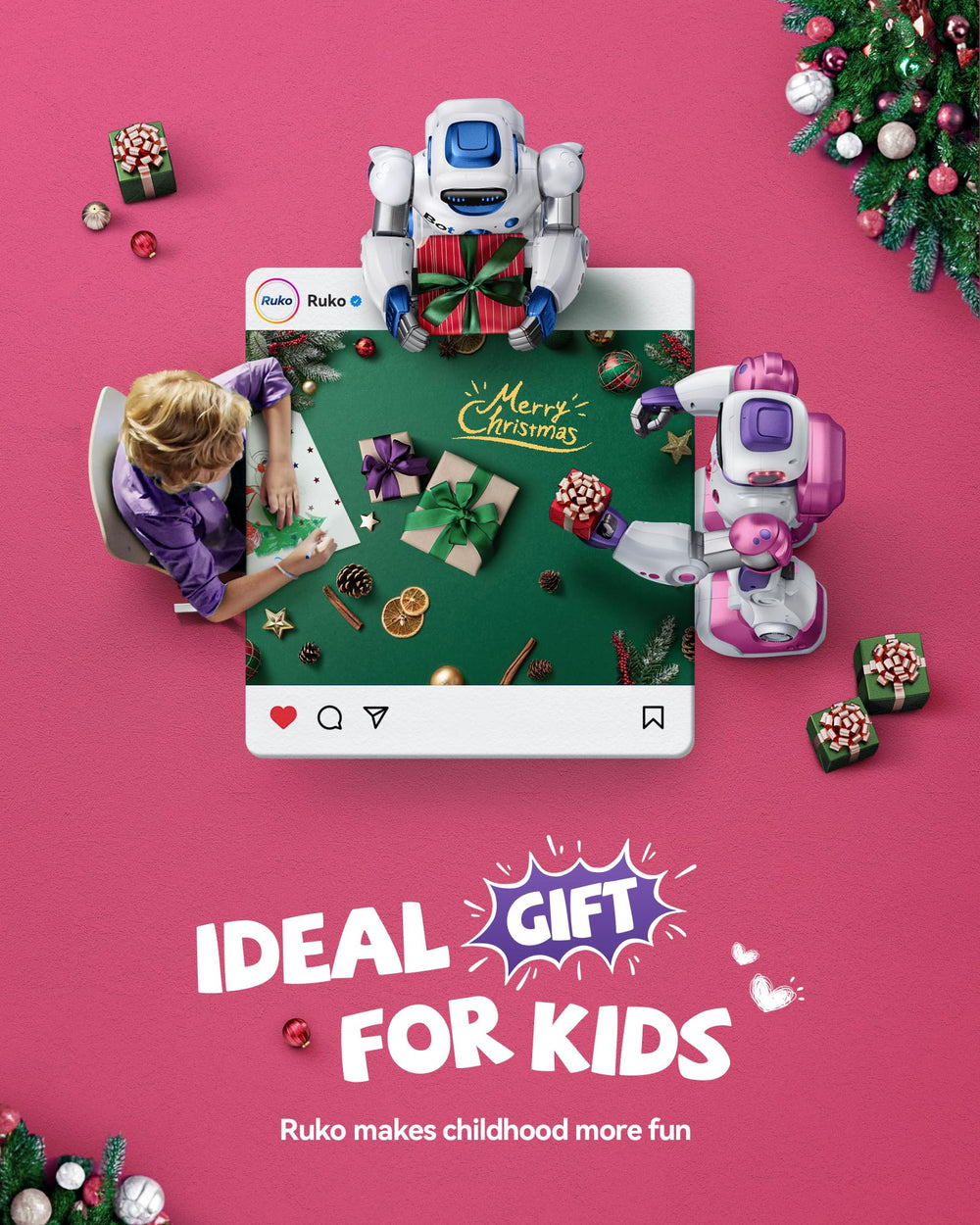 Ruko 1088 robot voice-control scene enabling easy storytelling and play.