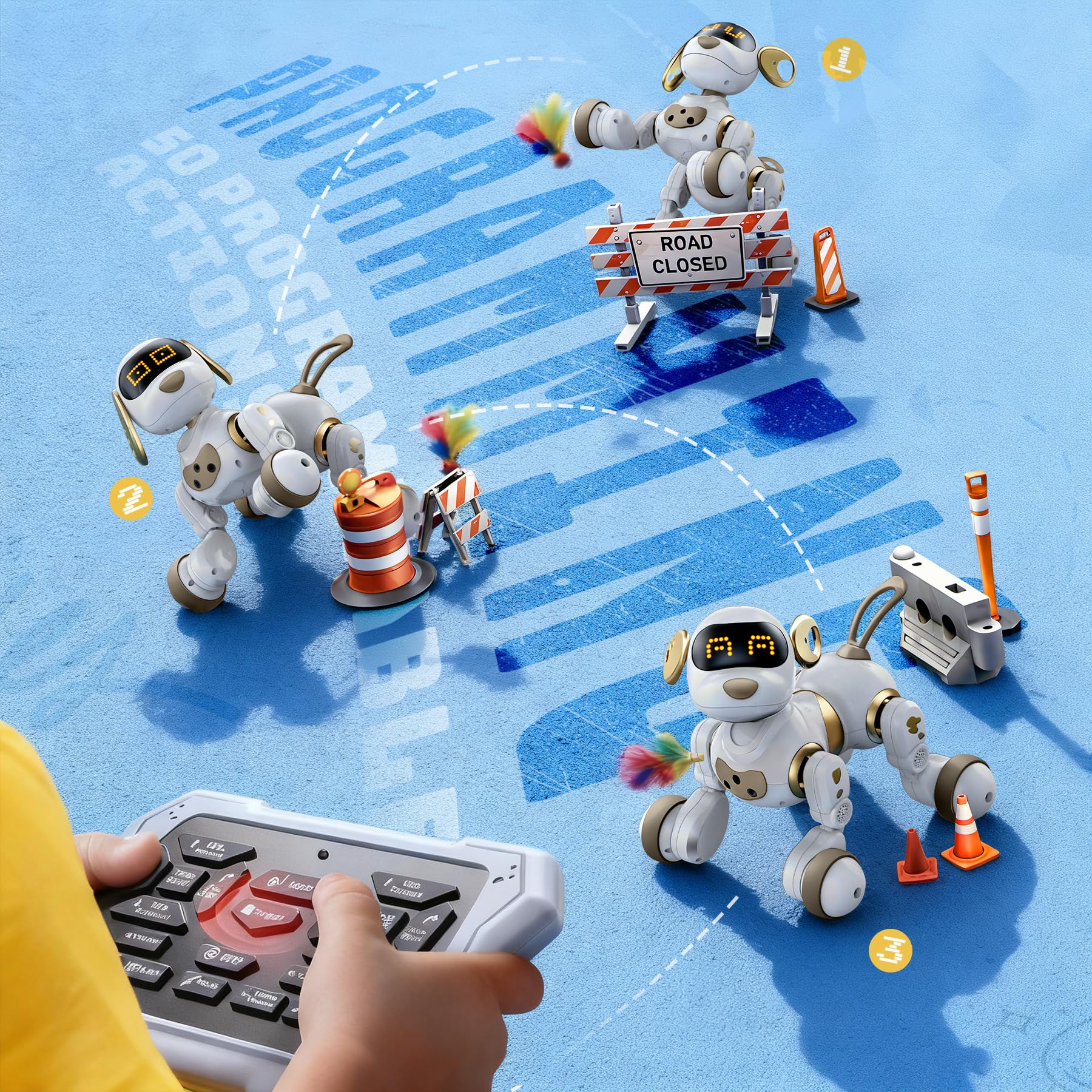 Ruko 18011 gesture control lets kids guide the pup nearby.