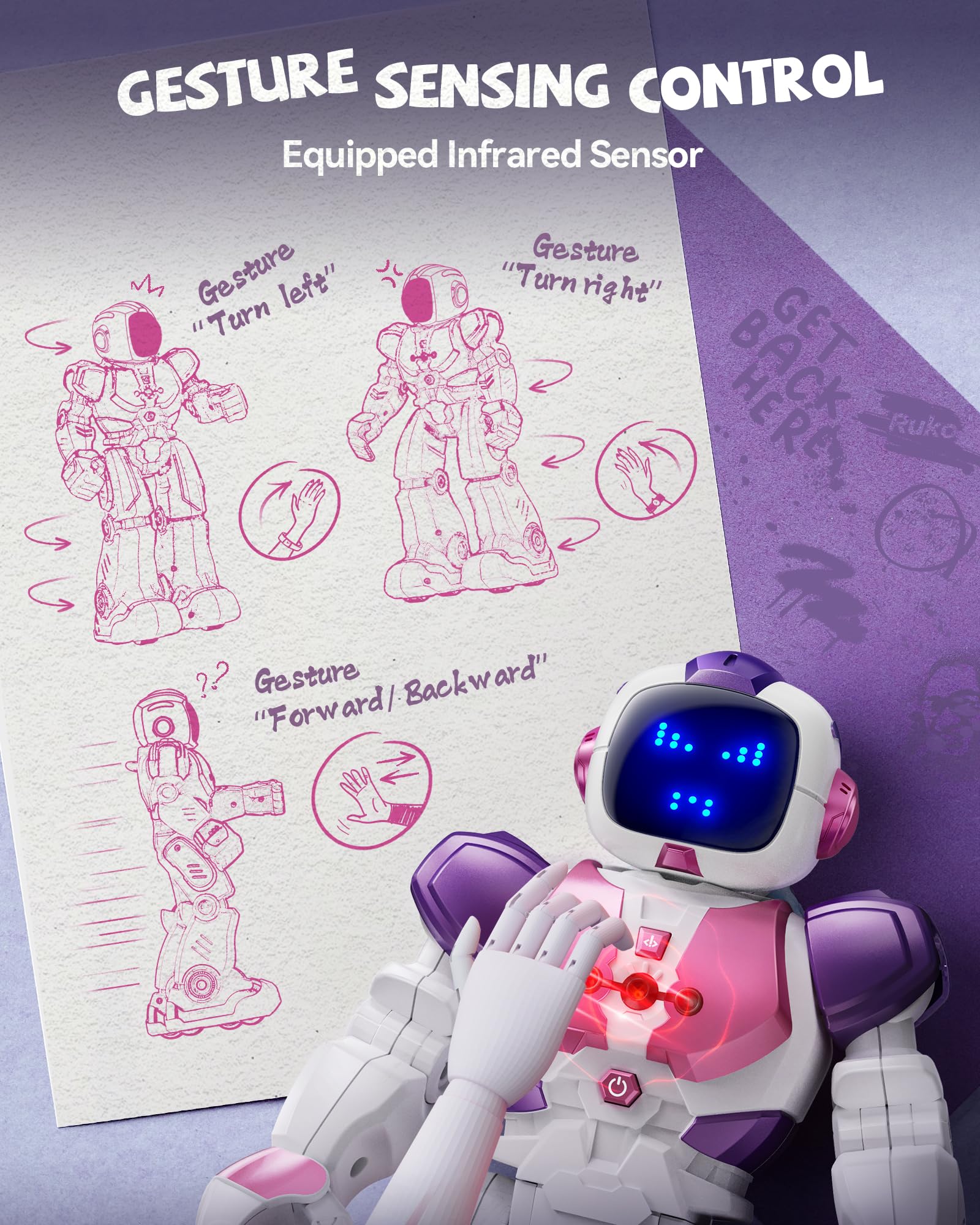 Ruko 6088 dancing robot app control enables creative learning experiences.