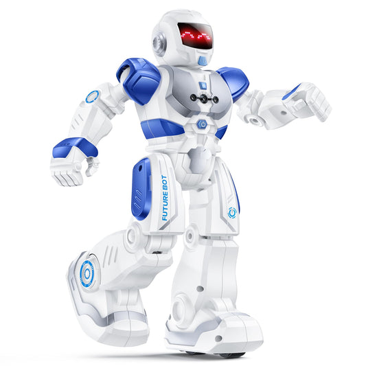 Ruko 6088 programmable robot guiding kids through creative play.
