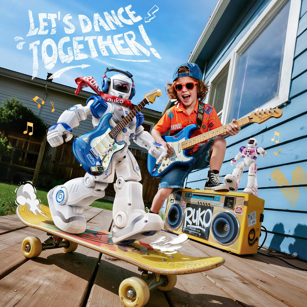 Ruko 6088 robot performing singing and dancing routines.
