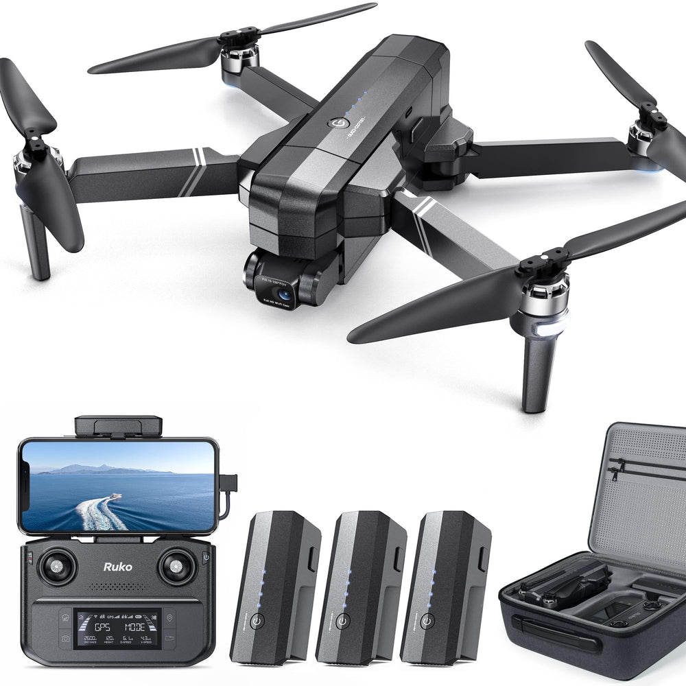 Ruko F11GIM2 drone with gimbal and 4K camera for crisp aerial footage.