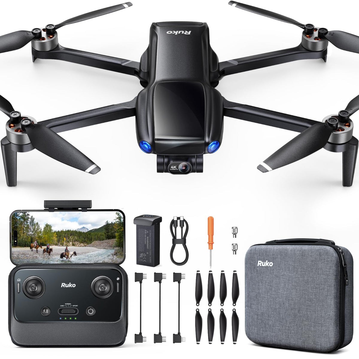 Ruko U11MINI 4K pocket drone held in hand for portability and quick aerials