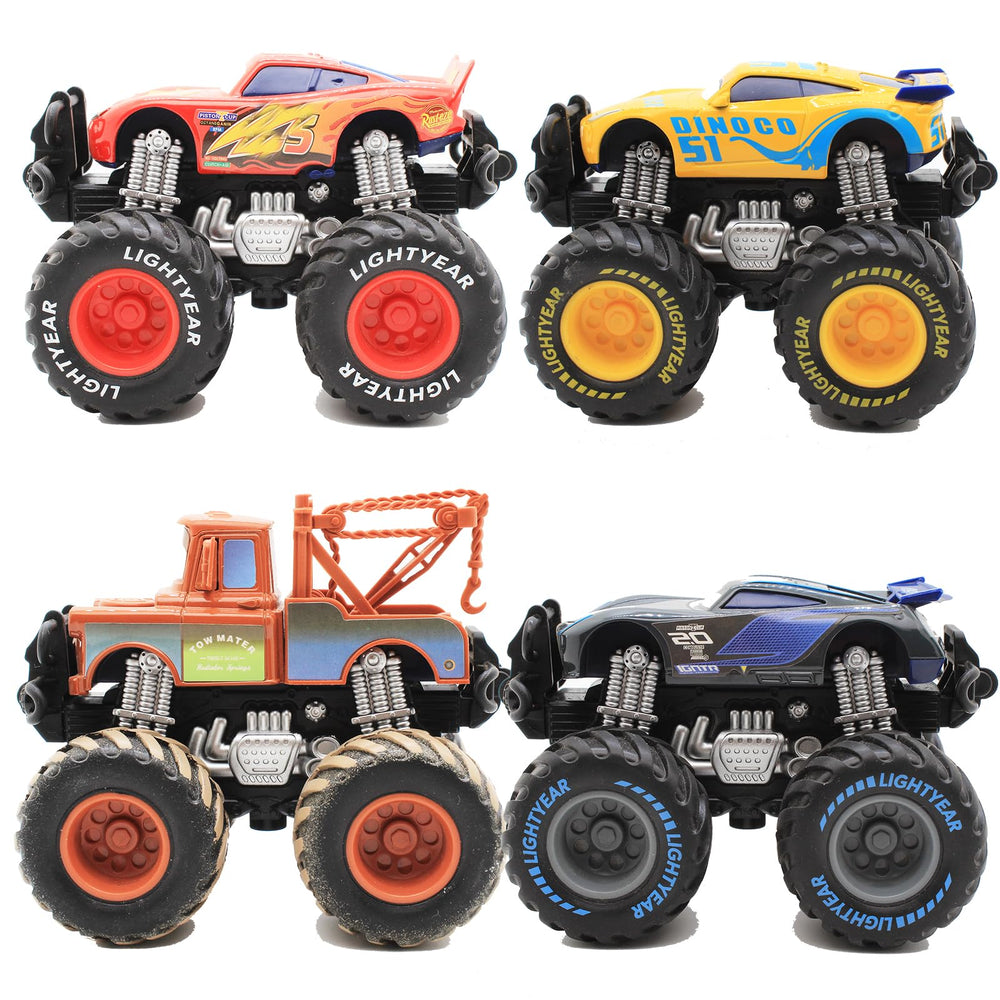 RULBAMN Tow Mater toy car close-up showing durable die-cast build for play