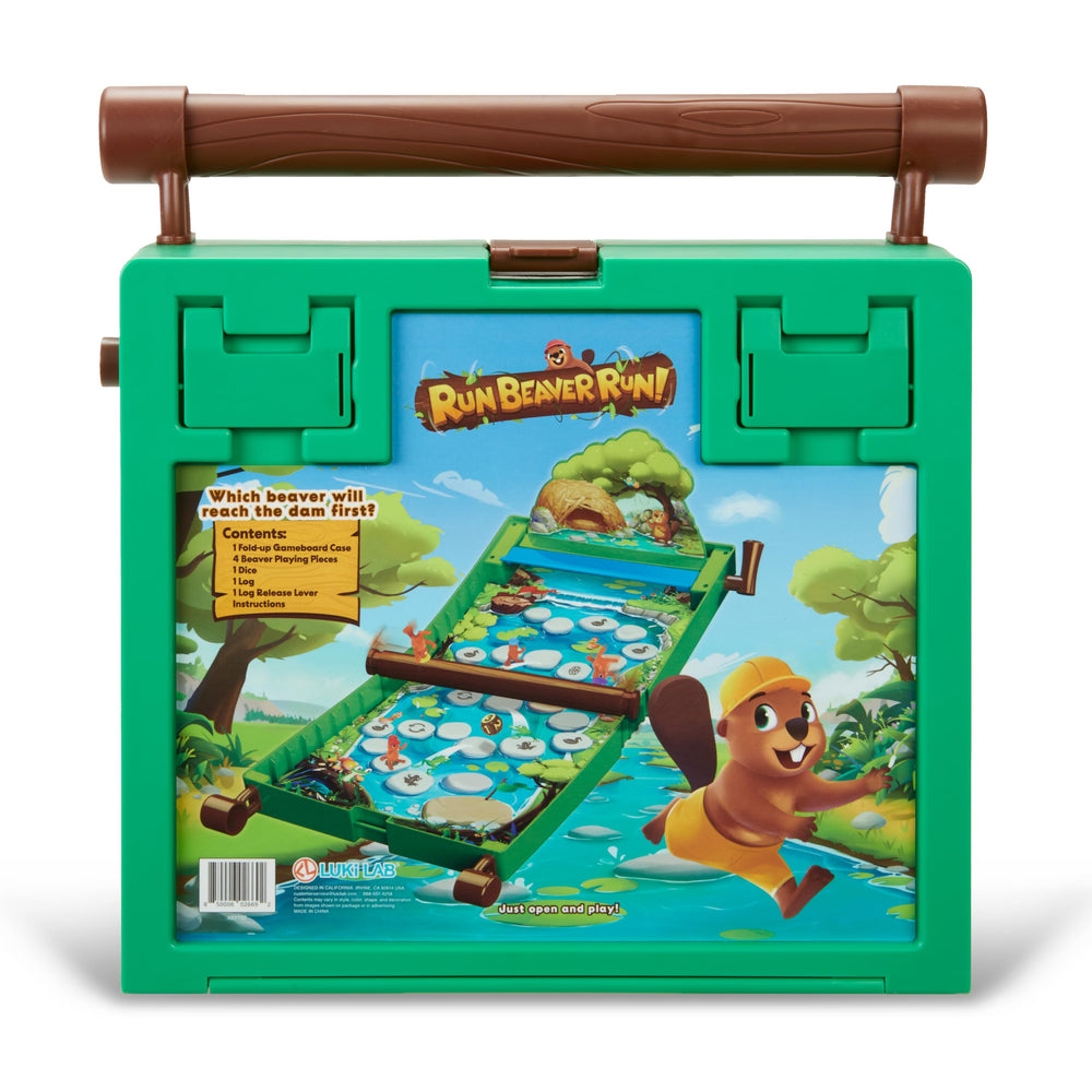 Foldable board keeps components organized for travel and storage.