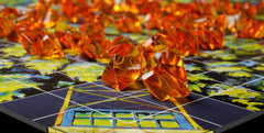 Runaway Parade Games Fire Tower custom meeples boost tactile gameplay.