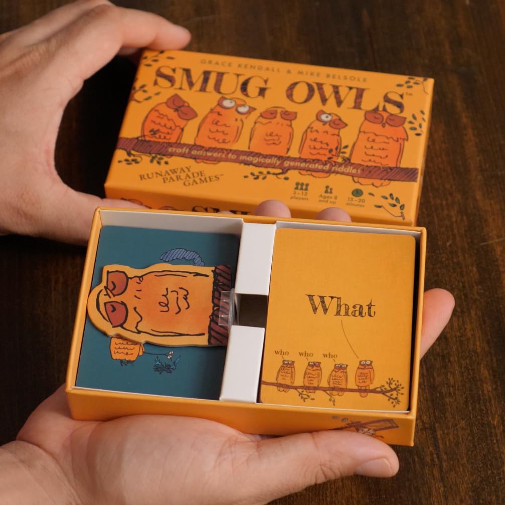 Runaway Parade Smug Owls card game makes a thoughtful gift option.