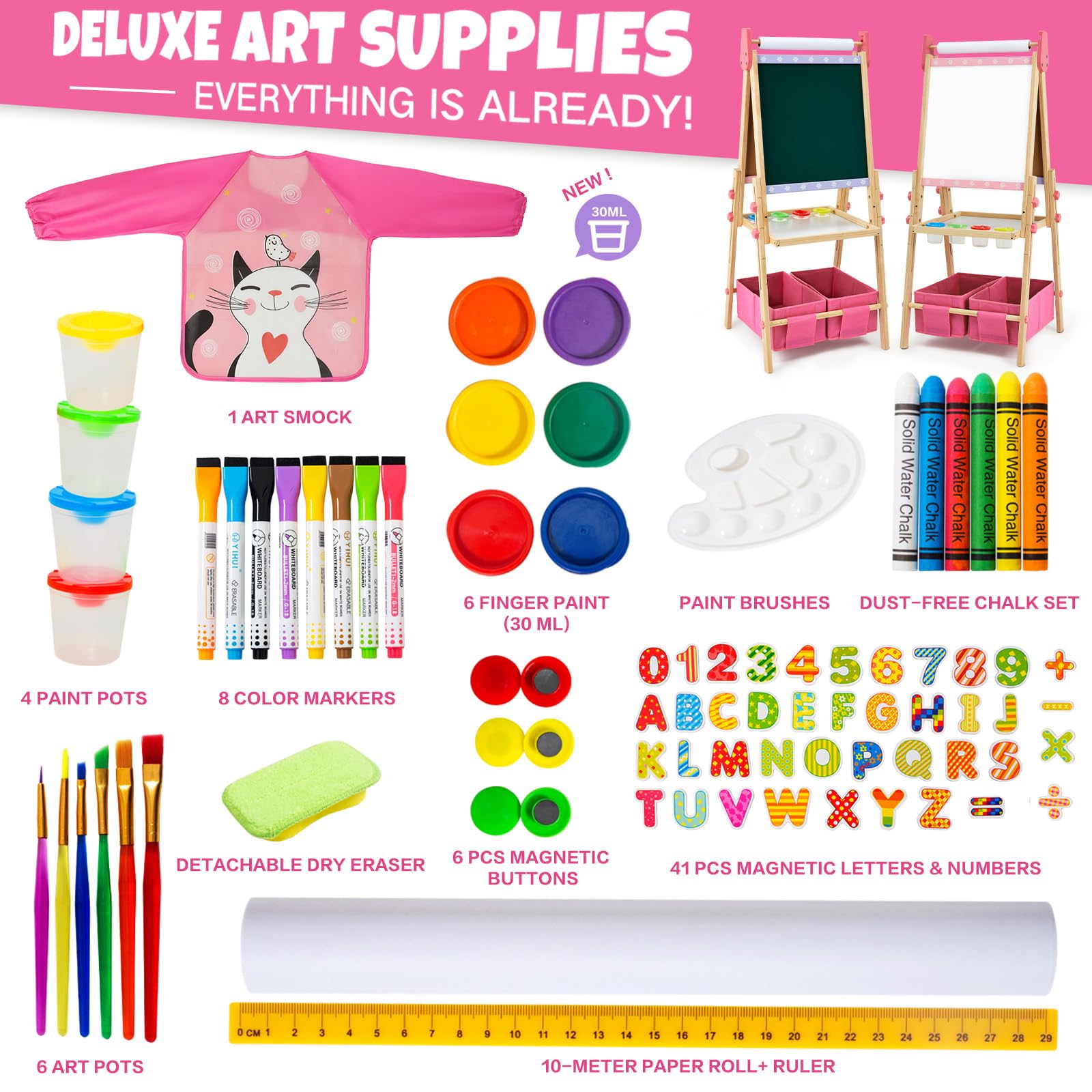 Rundad height-adjustable easel grows with your child for long-lasting comfort